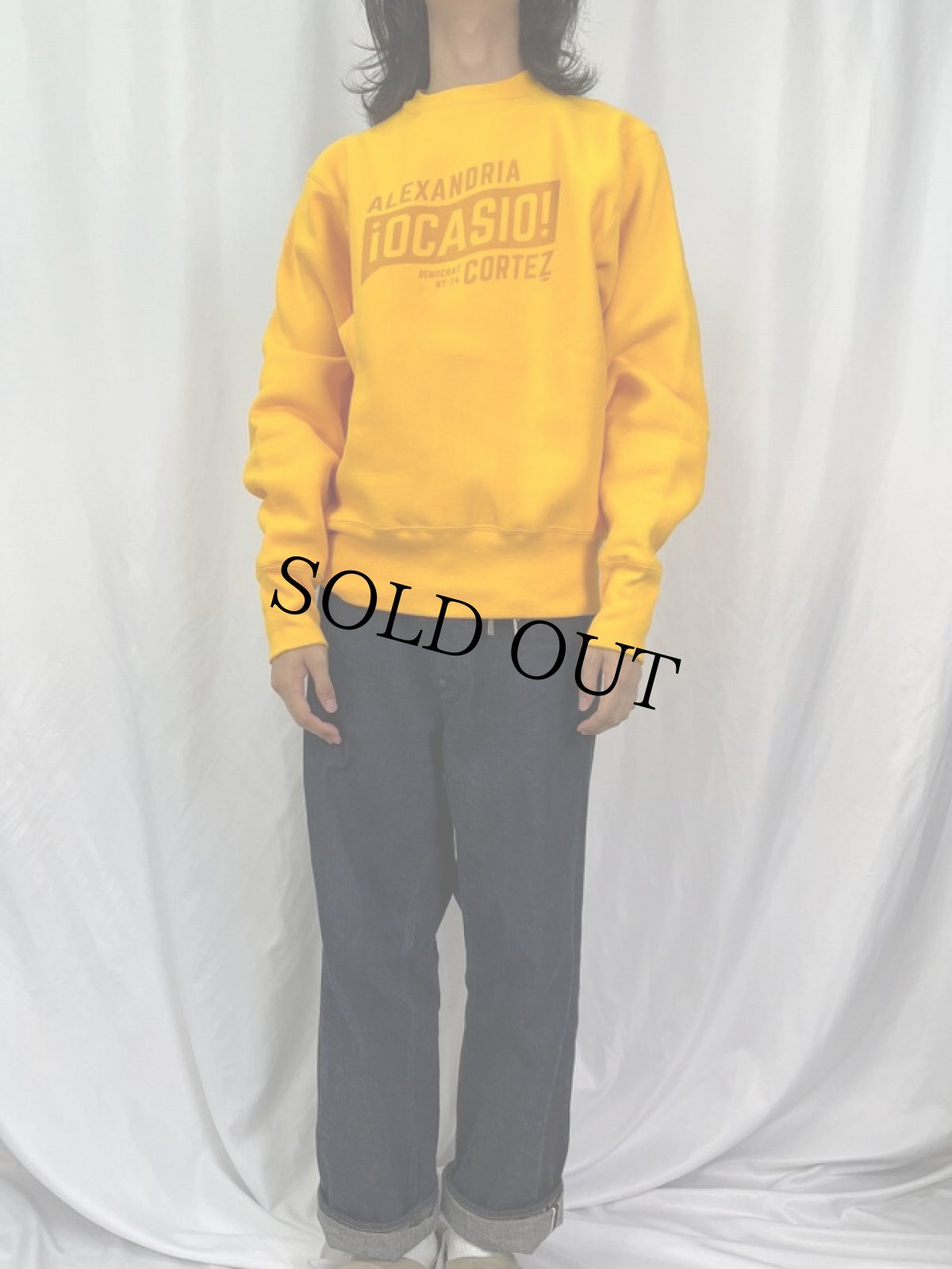 画像2: 90's CAMBER USA製 "ALEXANDRIA iOCASIO" プリントスウェット Sssss (2)