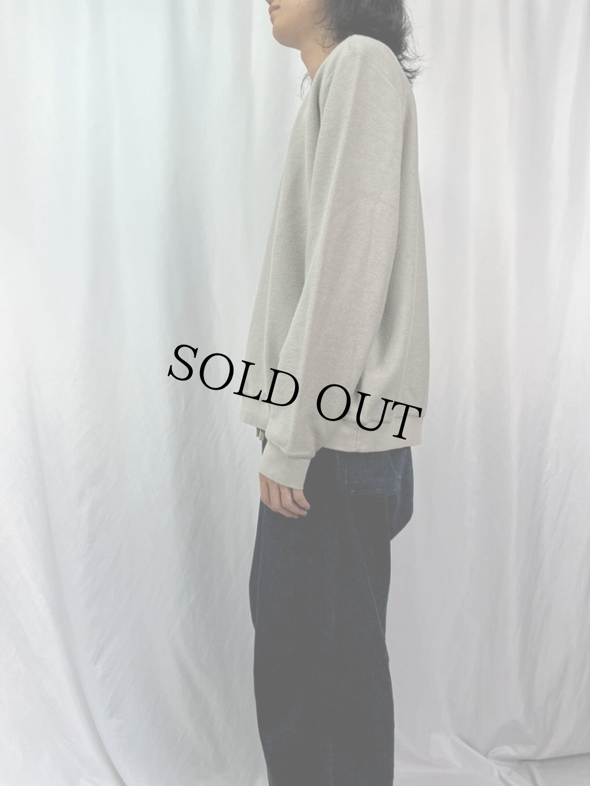 画像3: LANDS' END 前V 鹿の子スウェット L (3)