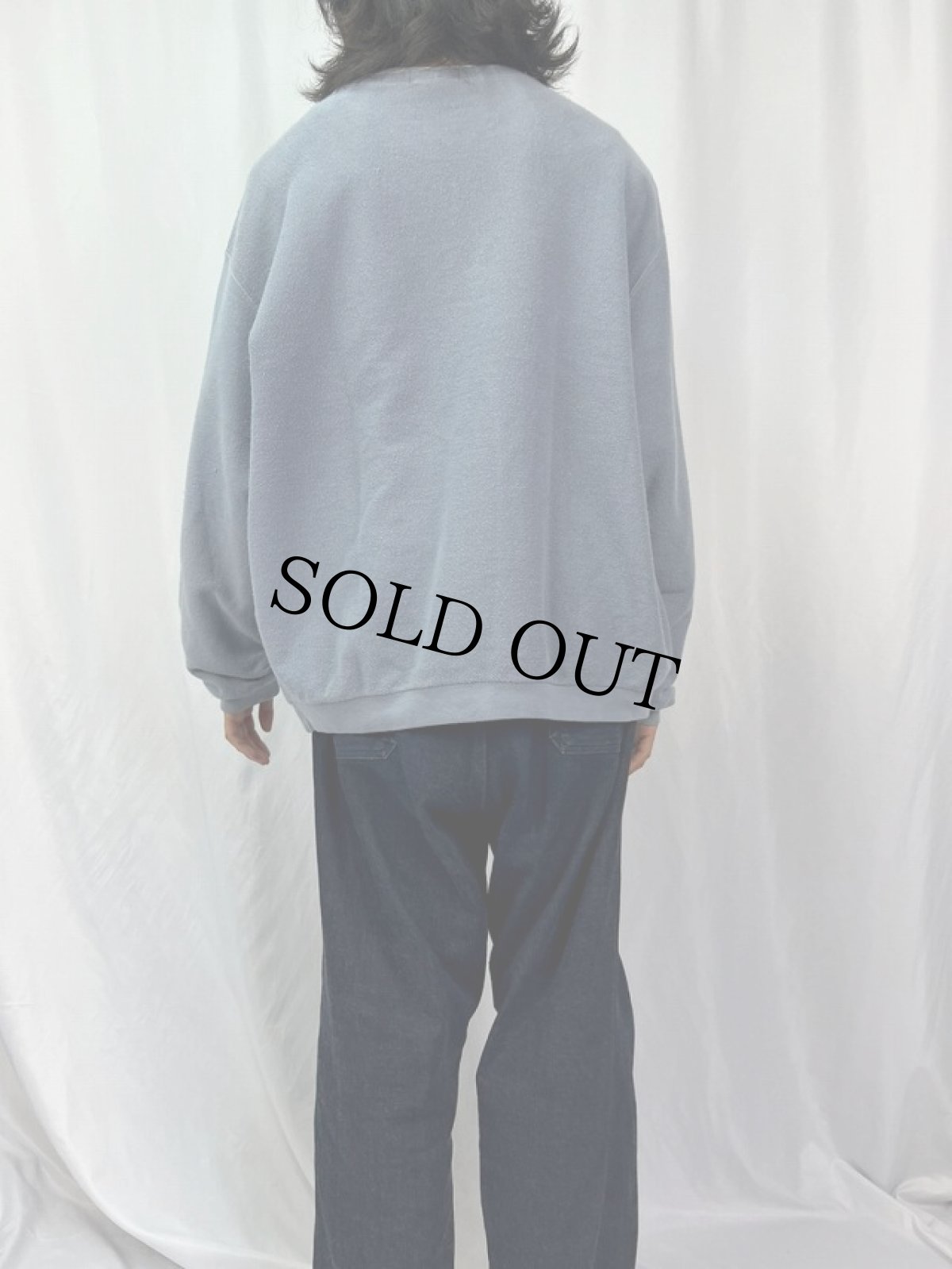 画像4: LANDS' END 前V 鹿の子スウェット XL (4)