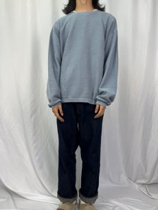 画像2: LANDS' END 前V 鹿の子スウェット XL (2)