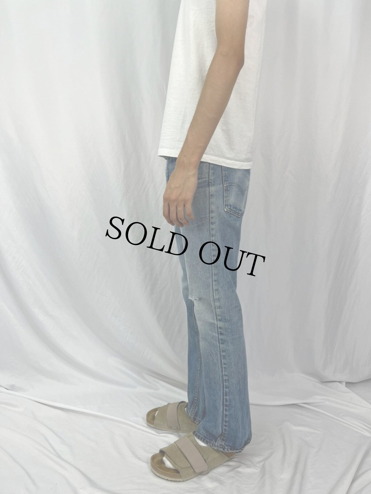 画像3: 80's Levi's 646-0217 ベルボトムデニムパンツ W32 (3)