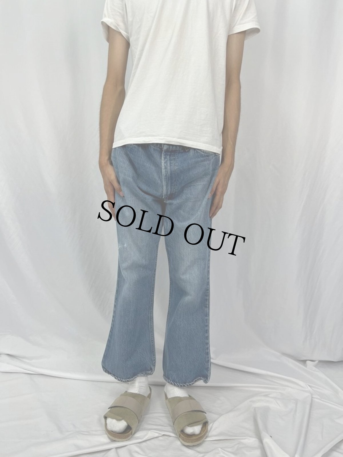 画像2: 80's Levi's 646-0217 ベルボトム デニムパンツ W37 (2)