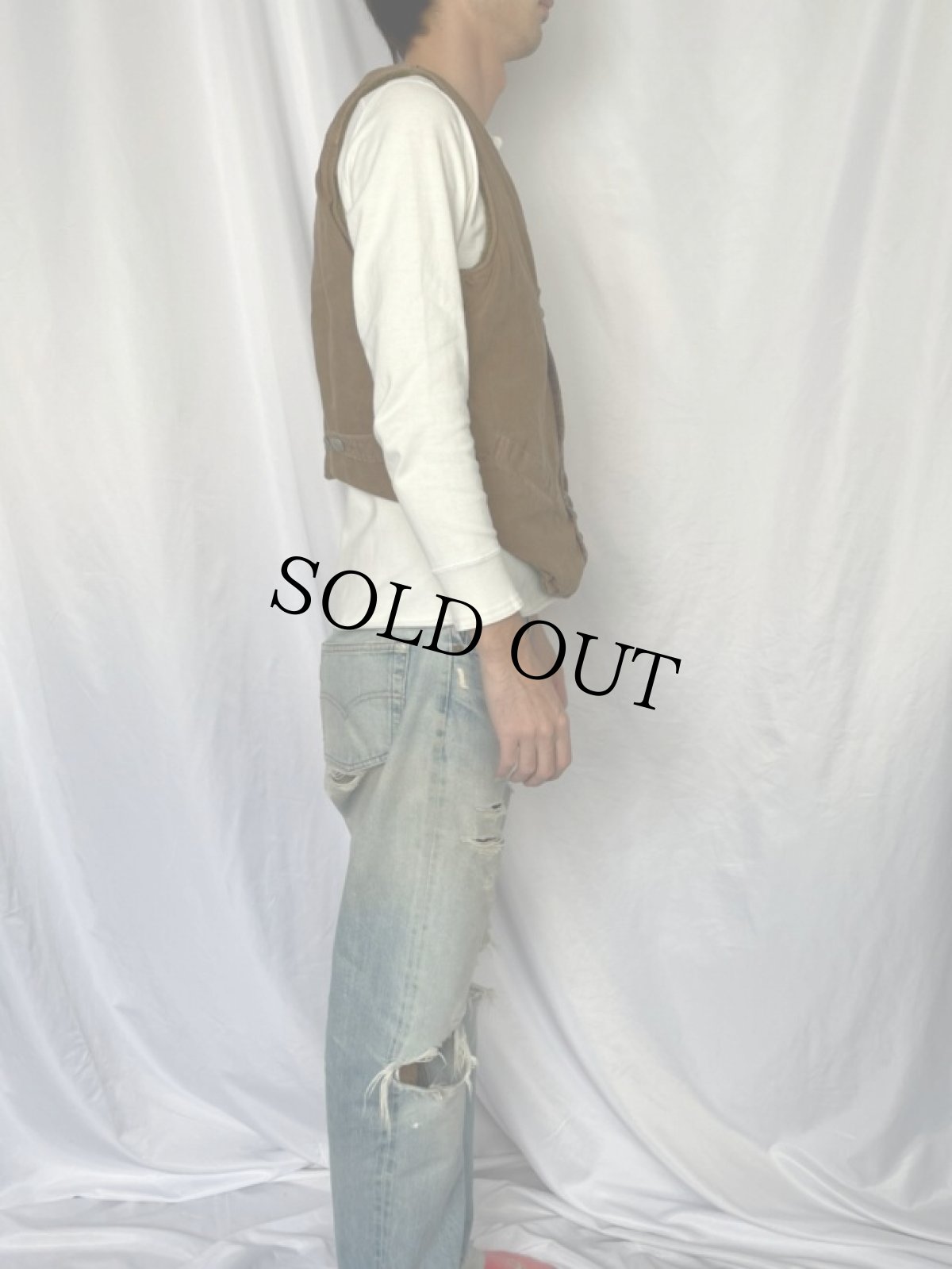 画像3: KAPITAL 内ボア ダック地べスト S (3)