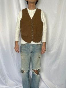 画像2: KAPITAL 内ボア ダック地べスト S (2)