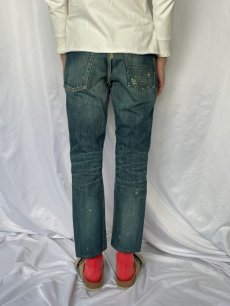 画像4: KAPITAL KOUNTRY 刺し子×ボロ加工 デニムパンツ W31 (4)