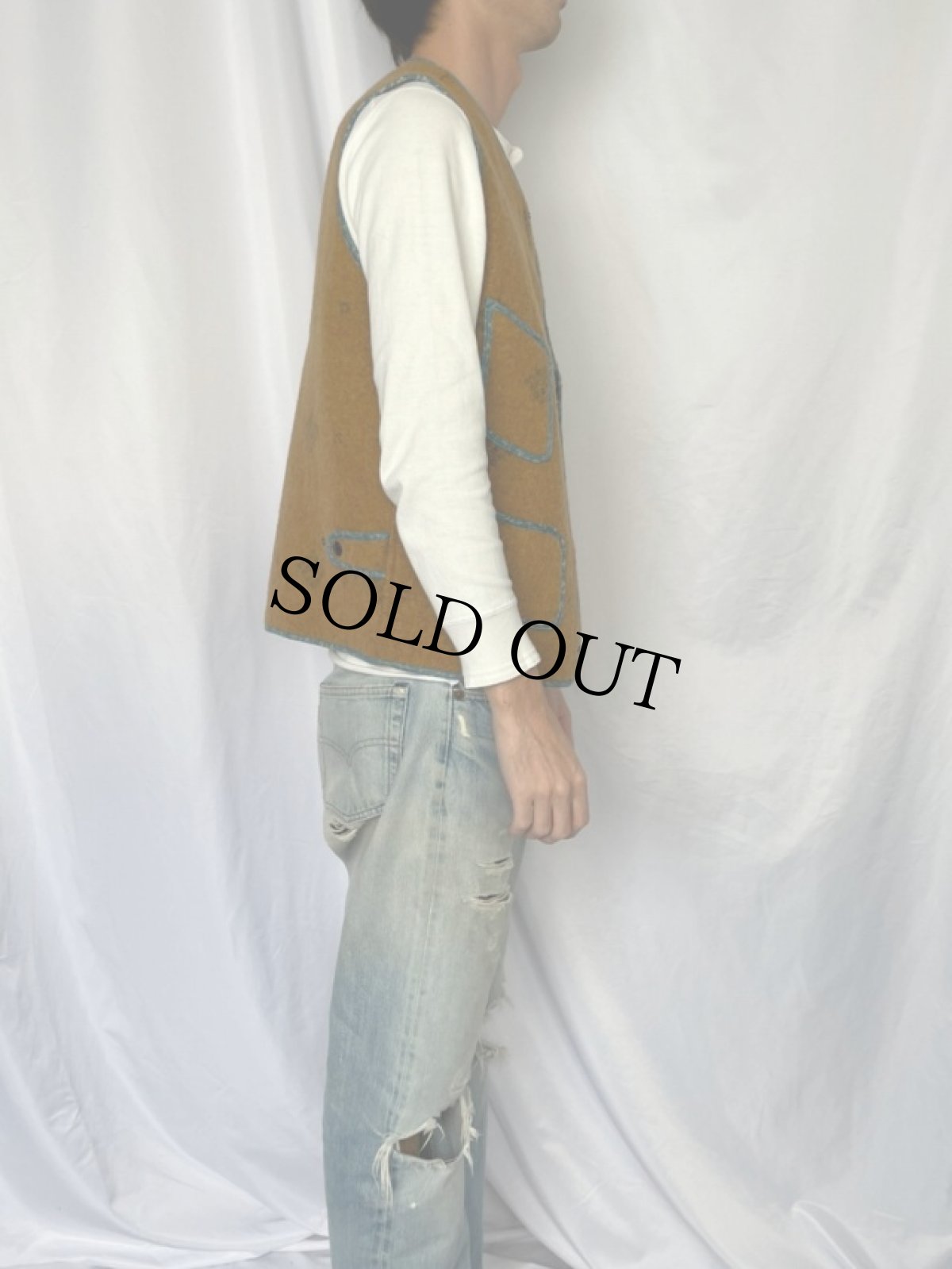 画像3: KAPITAL 西部毛布ウールビーチベスト (3)