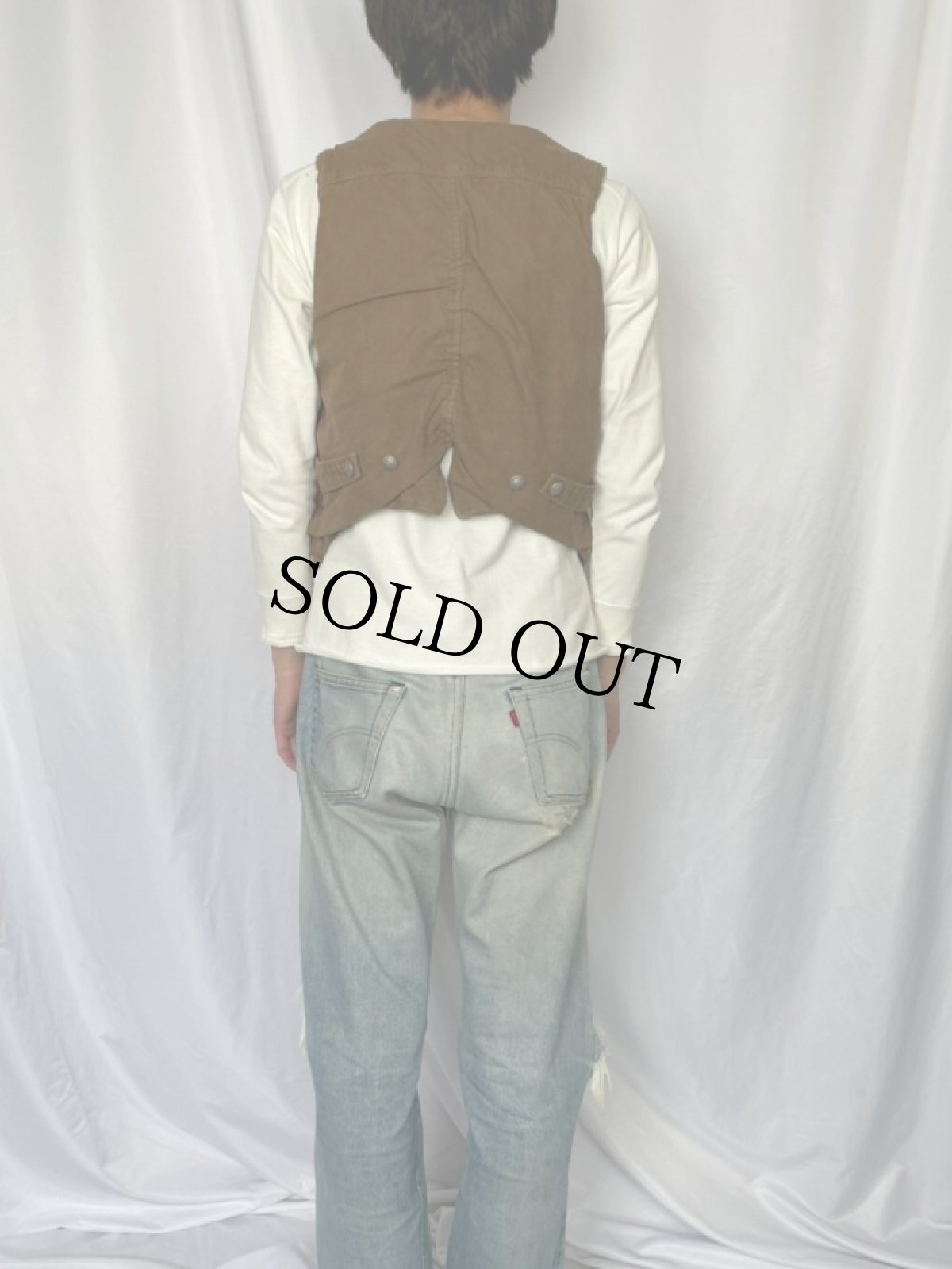 画像4: KAPITAL 内ボア ダック地べスト S (4)