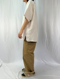 画像3: POLO Ralph Lauren "CALDWELL" シルク×リネン オープンカラーシャツ XXL (3)