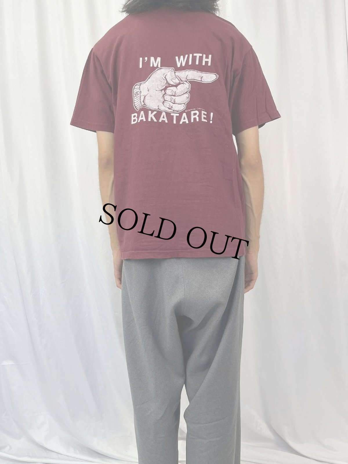 画像4: 70's HI CRU STEDMAN USA製 "I'M WITH BAKATARE!" プリントTシャツ (4)