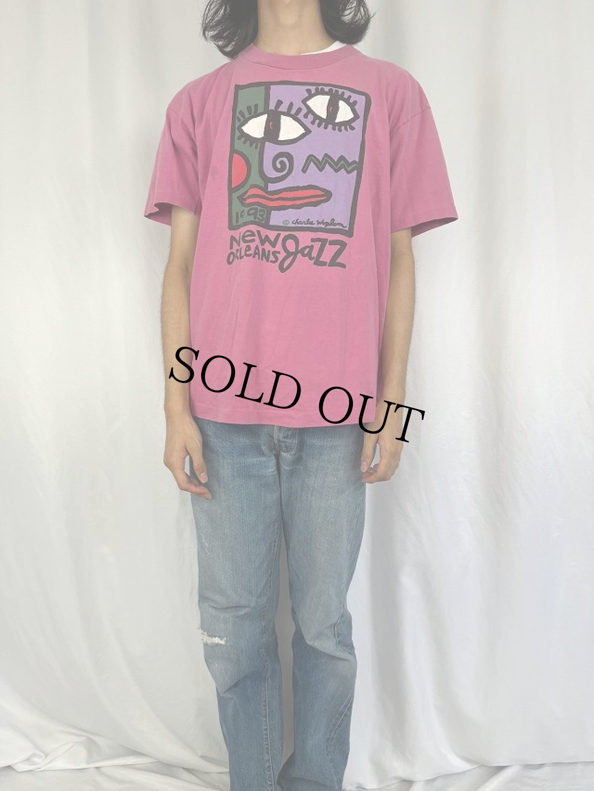 画像2: 90's USA製 "NEW ORLEANS JAZZ" ジャズフェスティバルTシャツ XL (2)