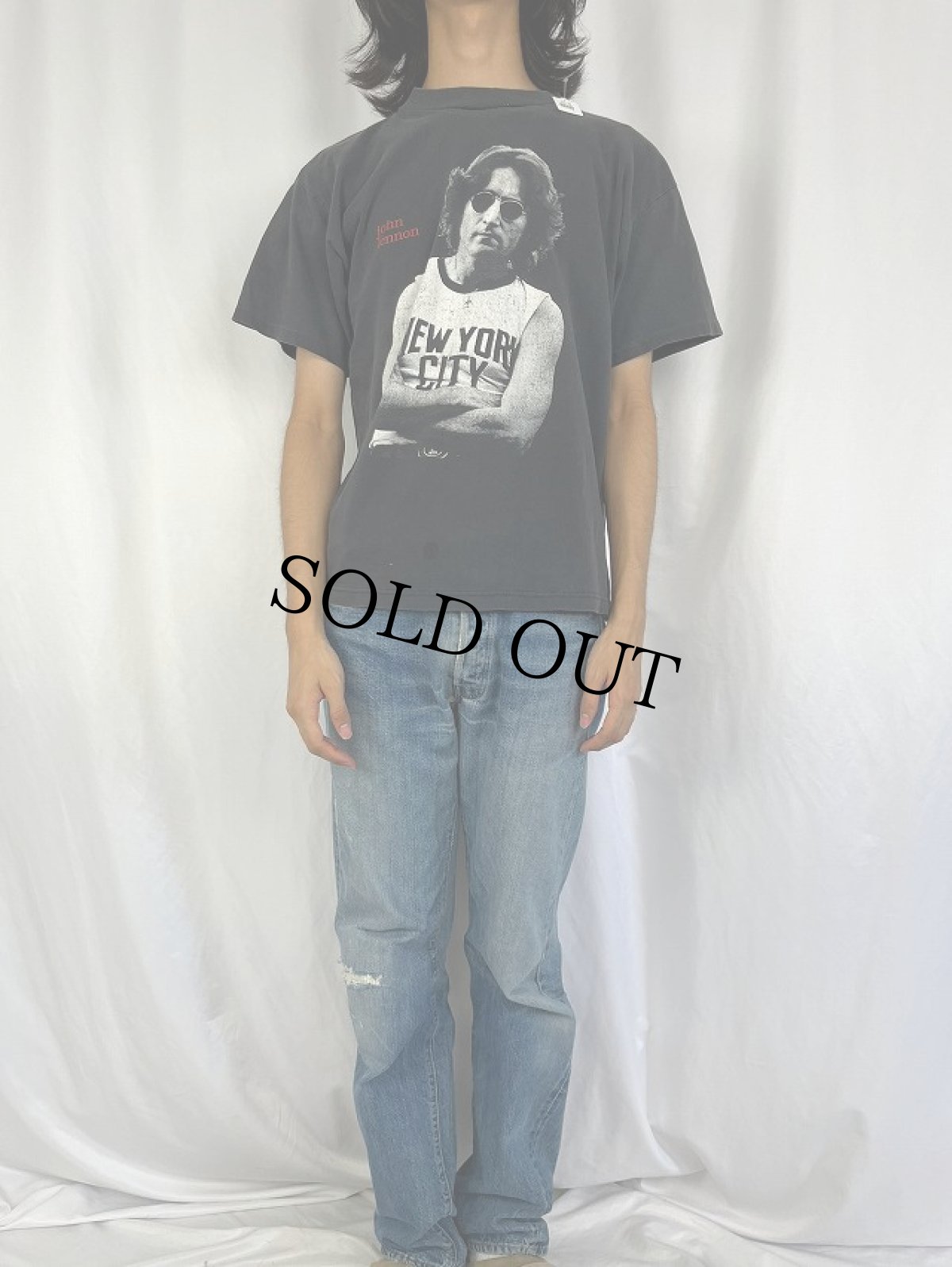 画像2: 90's JOHN LENNON USA製 "Imagine" ミュージシャンプリントTシャツ L (2)