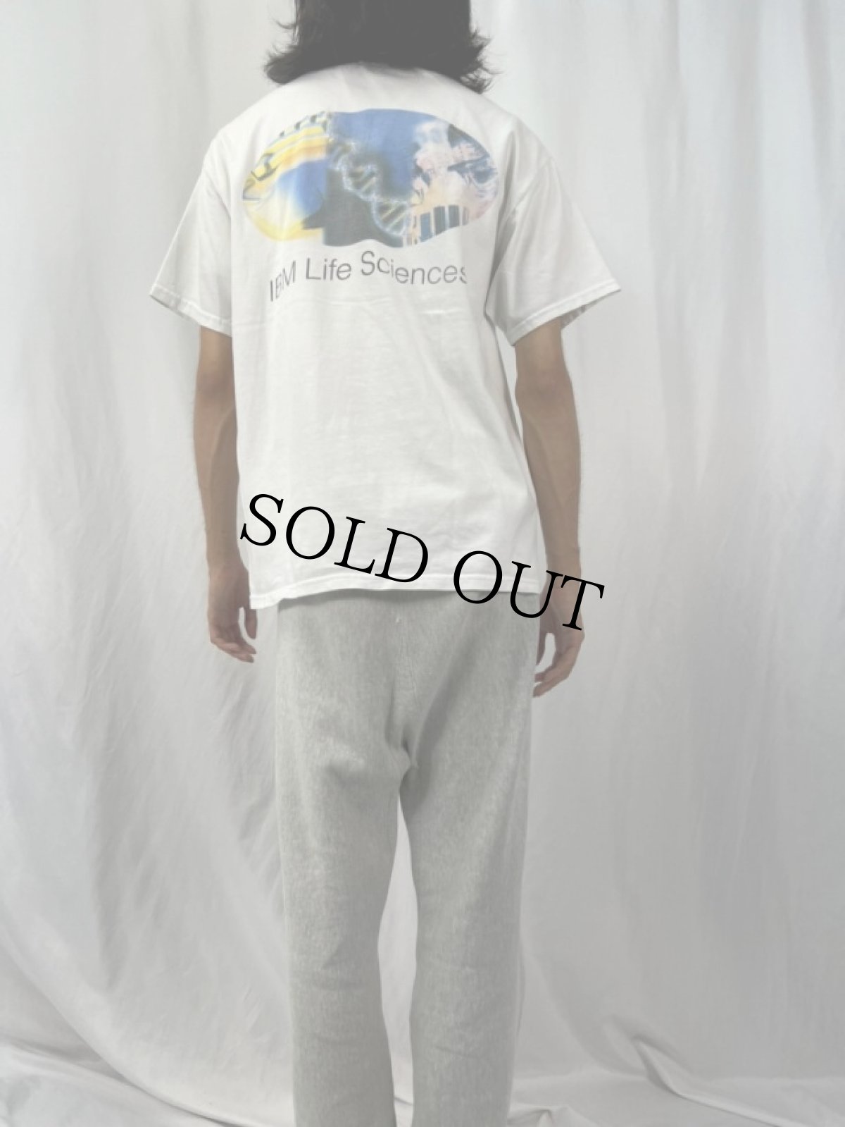 画像4: "IBM Life Sciences" 企業ロゴプリントTシャツ L (4)