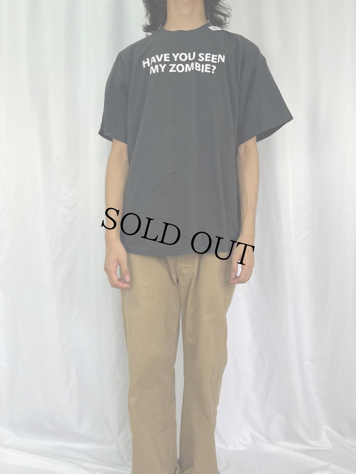 画像2: "HAVE YOU SEEN MY ZOMBIE?" ギミックプリントTシャツ XL (2)