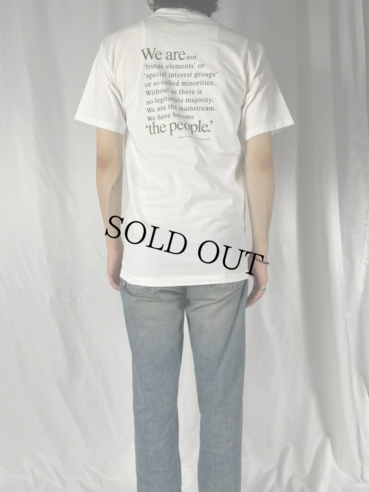 画像4: 90's June Jordan USA製 "THE PEOPLE" 詩人プリントTシャツ M (4)