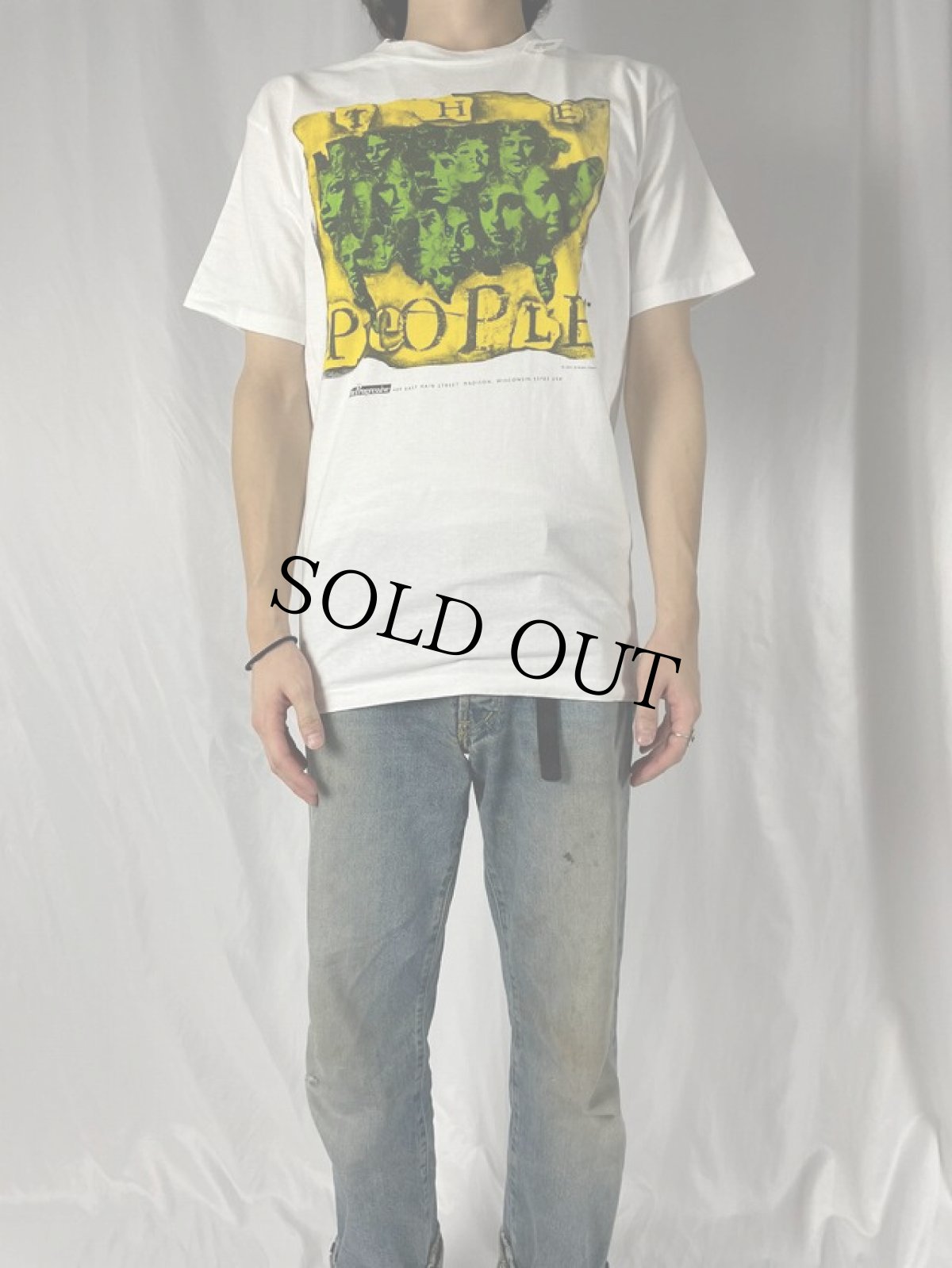 画像2: 90's June Jordan USA製 "THE PEOPLE" 詩人プリントTシャツ M (2)