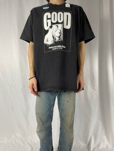 画像2: 90's "GOOD" 反ナチス メッセージプリントTシャツ XL (2)