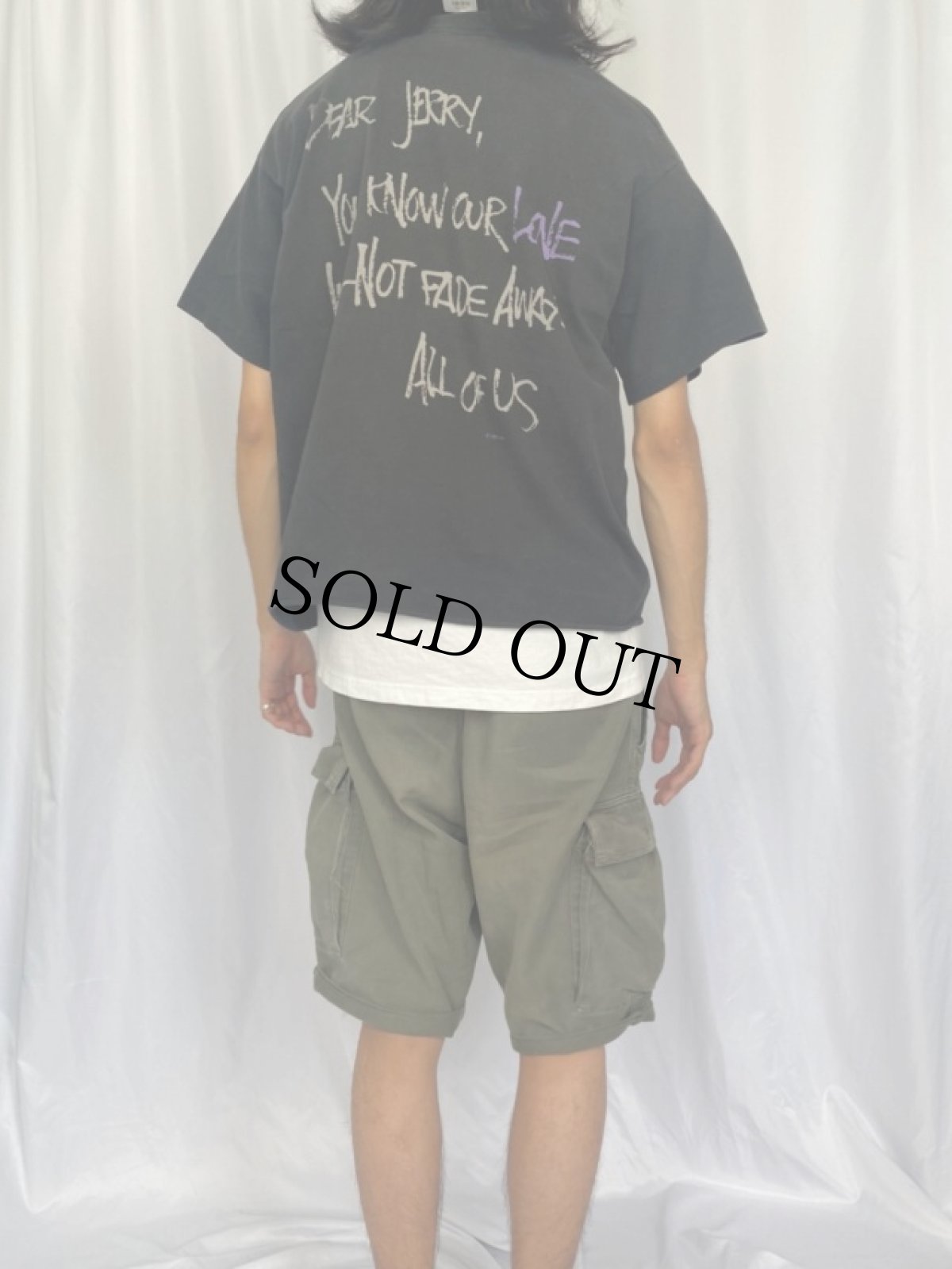 画像4: 90's LIQUID BLUE Jerry Garcia USA製 "DEAR JERRY..." ロックミュージシャン追悼プリントTシャツ XL (4)