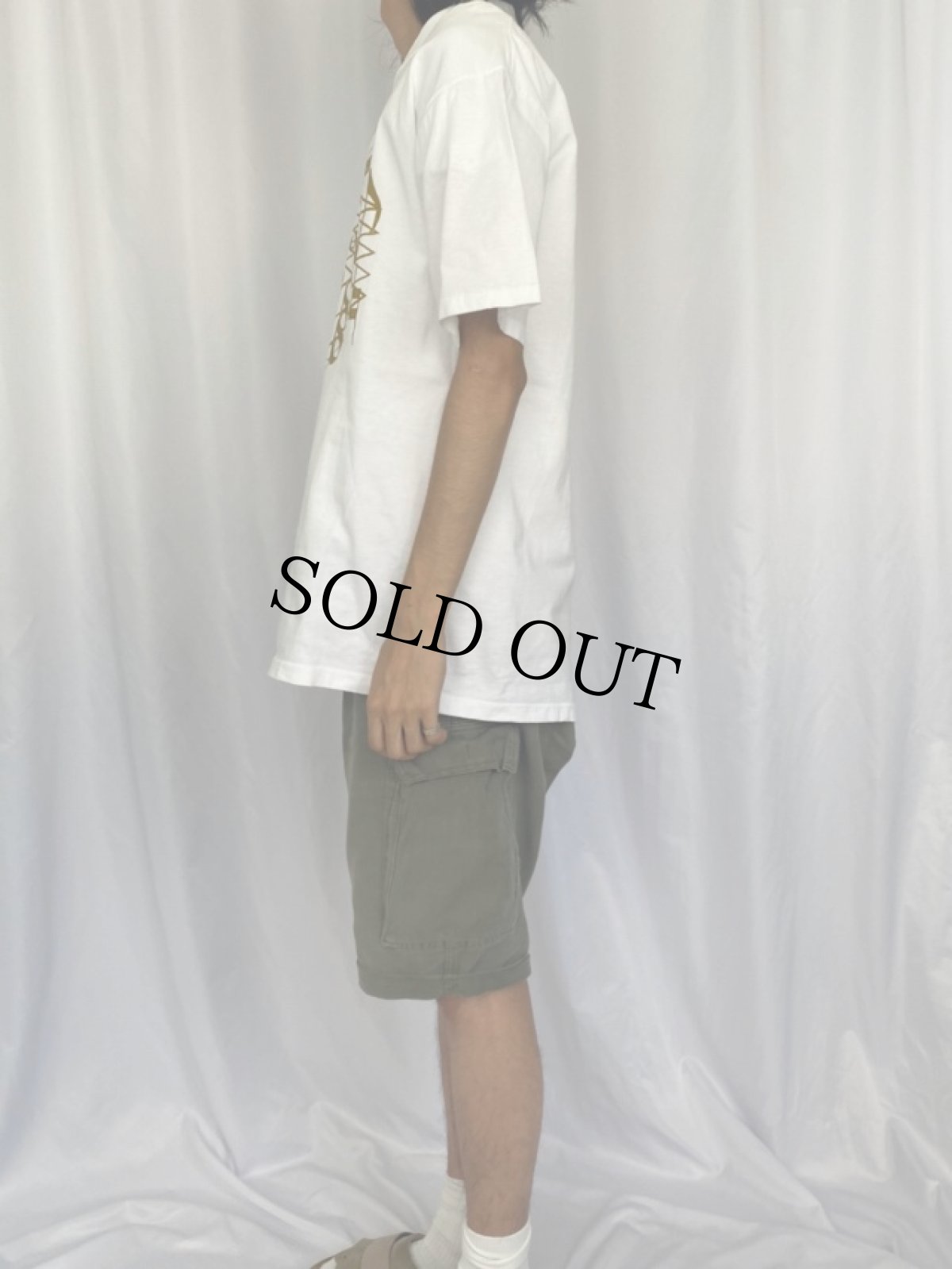 画像3: 90's Elvis Presley USA製 ミュージシャンラメプリントTシャツ XL (3)