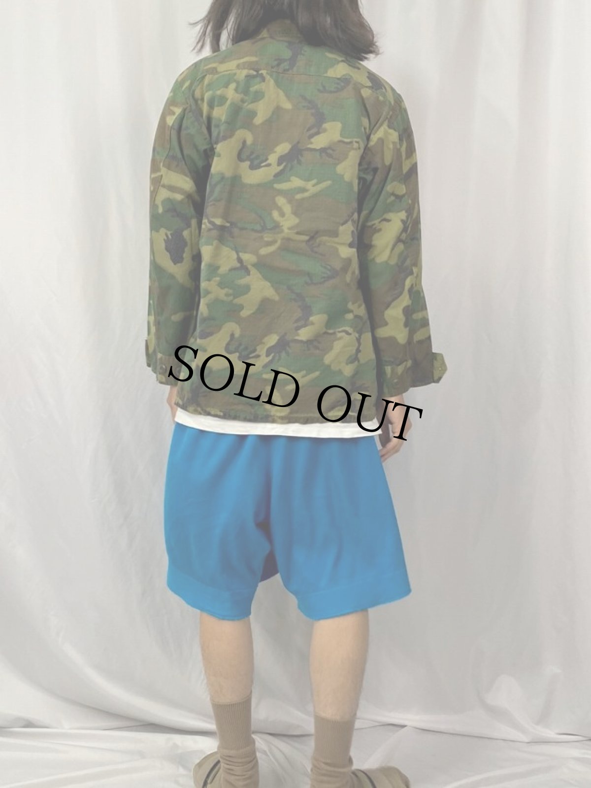 画像4: 60's U.S.ARMY ERDL迷彩 ブラウンリーフ "USMC" ジャングルファティーグジャケット 4th MEDIUM-SHORT (4)