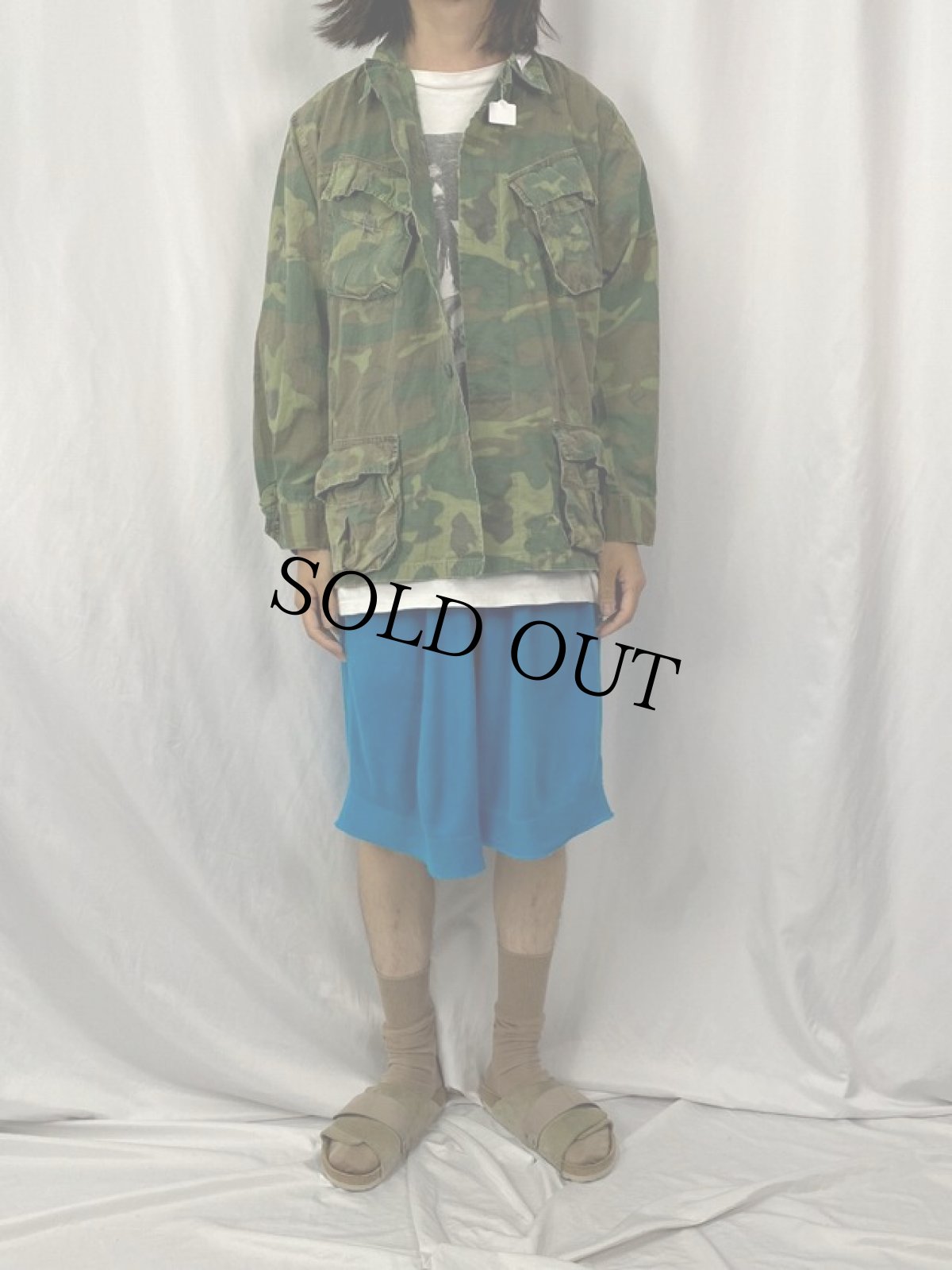 画像2: 60's U.S.ARMY ERDL迷彩 グリーンリーフ ジャングルファティーグジャケット 4th MEDIUM-REGULAR (2)