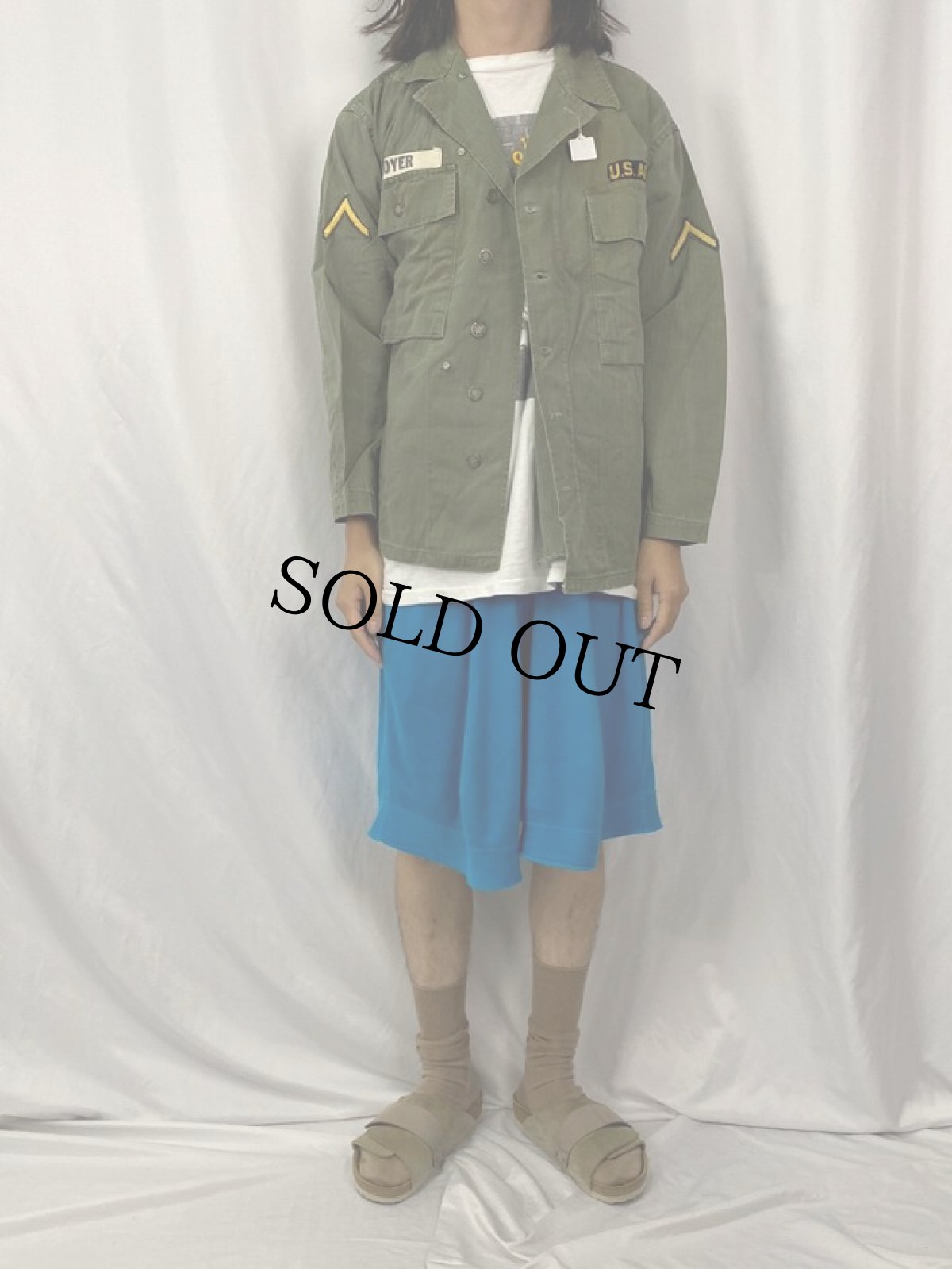 画像2: 40's U.S.ARMY 13スター M-43 HBTジャケット 40R (2)