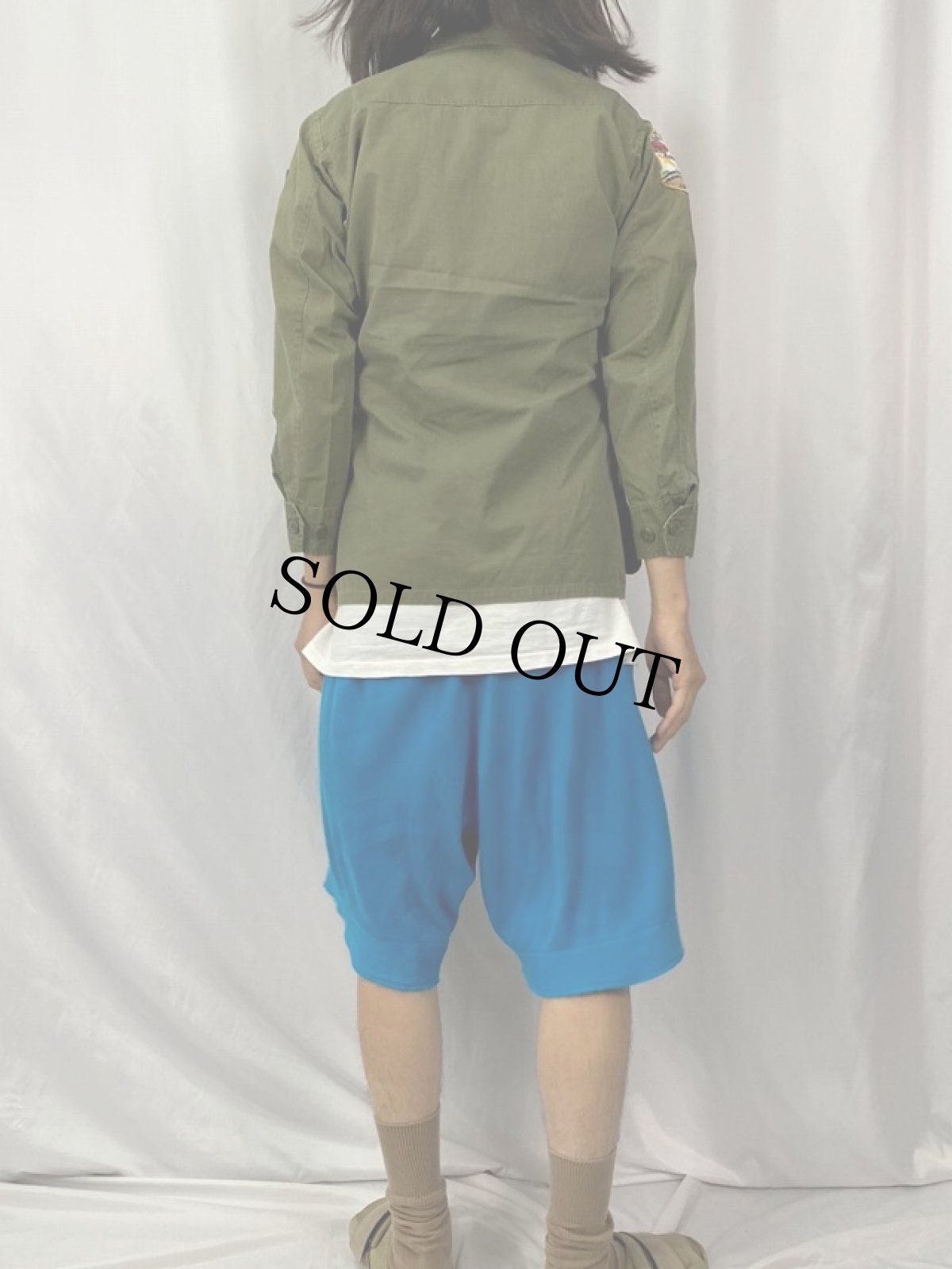 画像4: 60's U.S.NAVY ジャングルファティーグジャケット 4th パッチ付き X-SMALL SHORT (4)