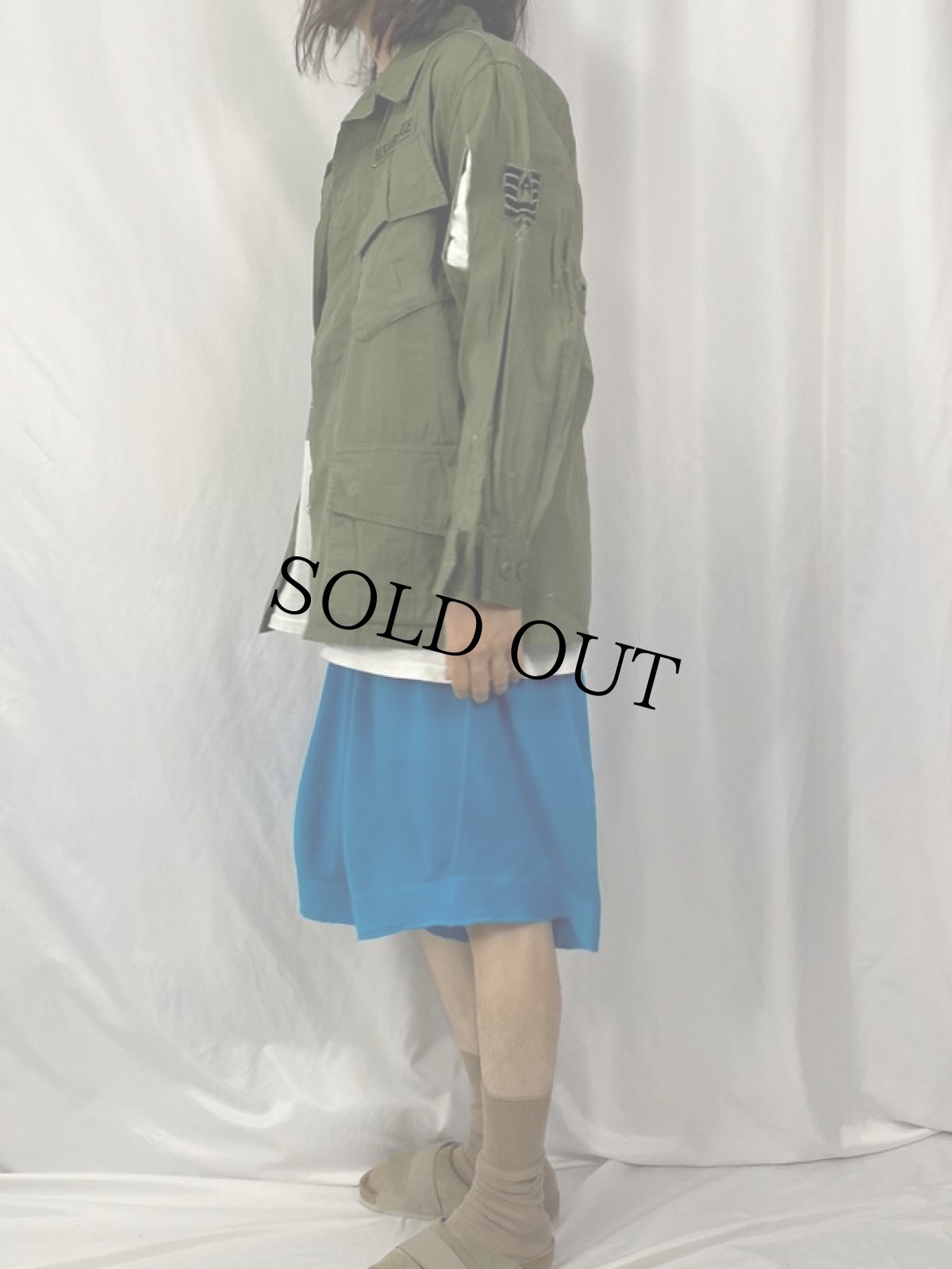 画像3: 60's U.S.AIR FORCE ジャングルファティーグジャケット 3rd MEDIUM-SHORT (3)