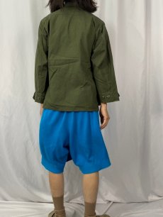 画像4: 60's U.S.ARMY ジャングルファティーグジャケット 4th ダブルステッチ SMALL SHORT (4)