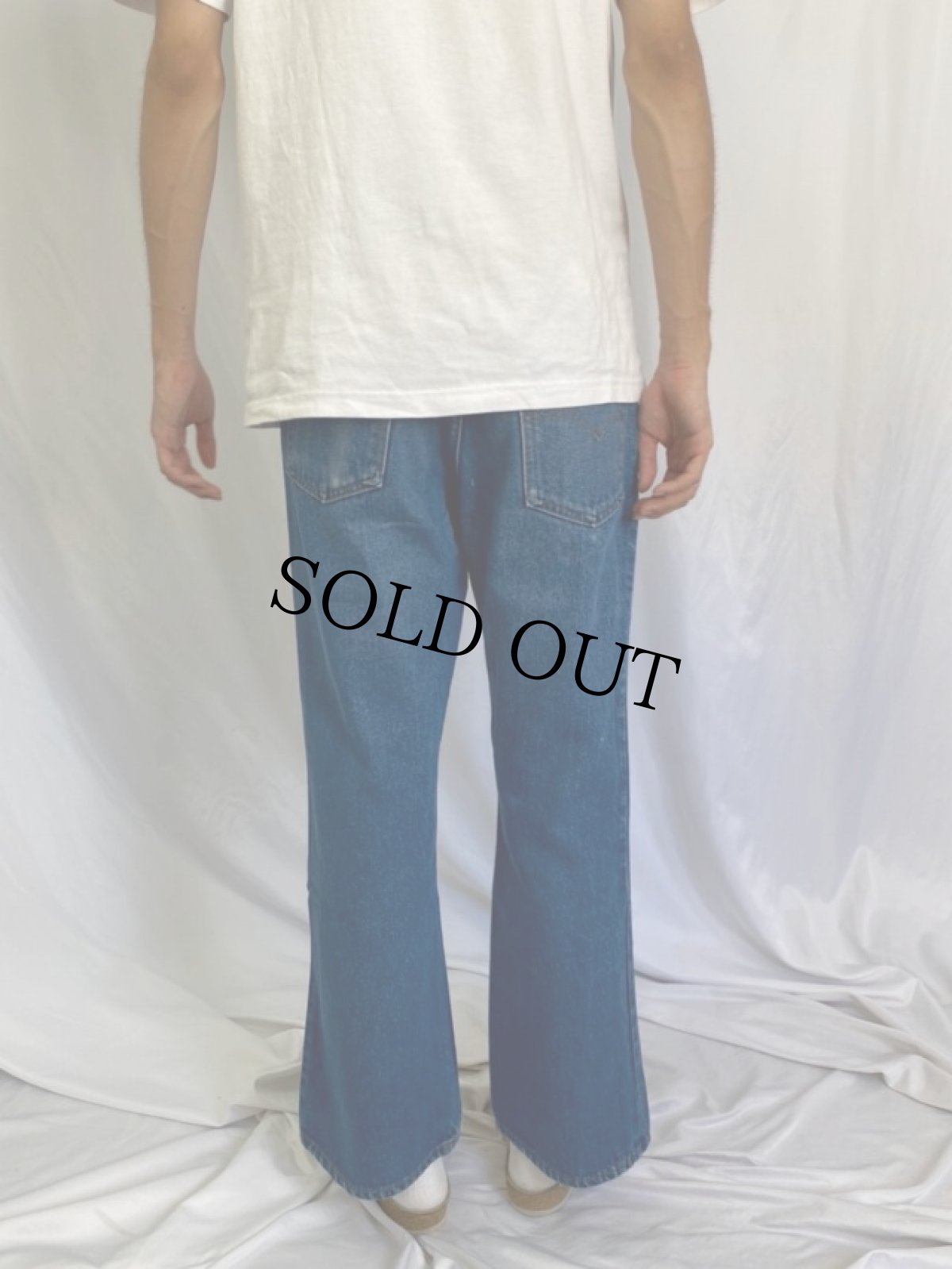 画像4: 80's Levi's 646-0217 オレンジタブ ベルボトムデニムパンツ W31 (4)