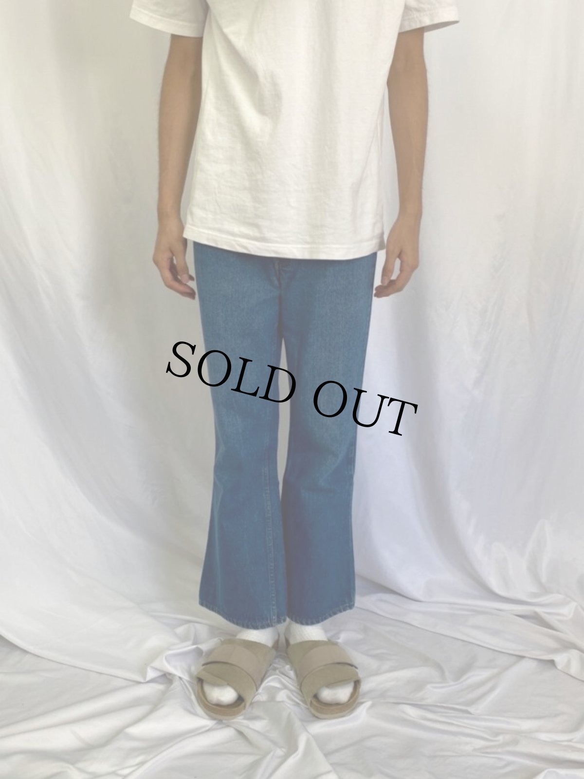 画像2: 80's Levi's 646-0217 オレンジタブ ベルボトムデニムパンツ W31 (2)