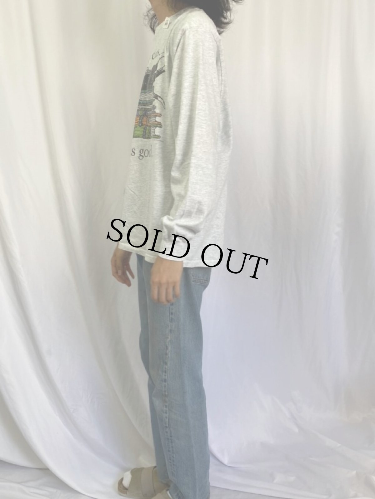 画像3: Edward Gorey "books.cats." 本×ねこプリントロンT XL (3)