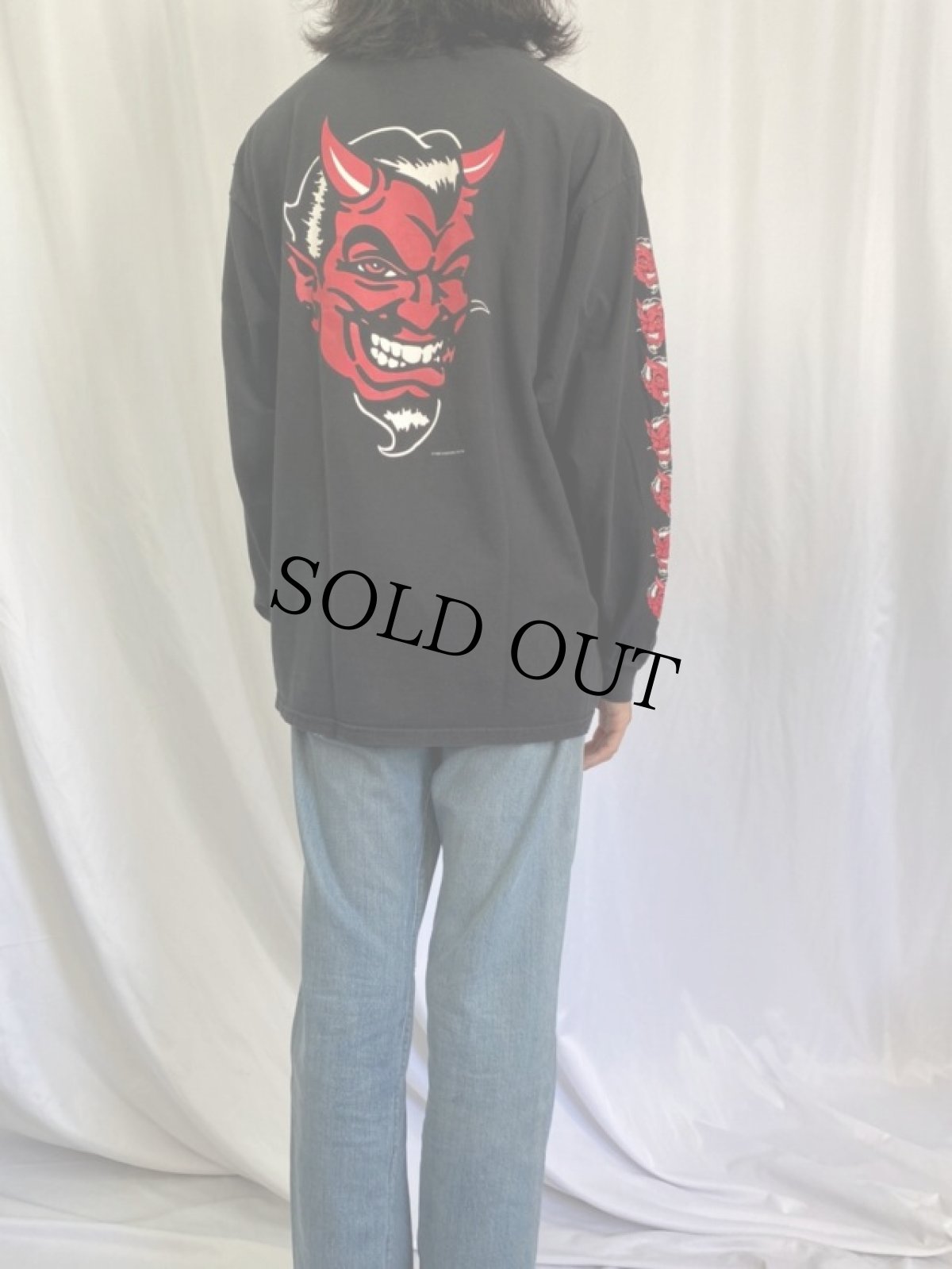 画像4: 90's FASHION VICTIM デビルプリントTシャツ XL (4)