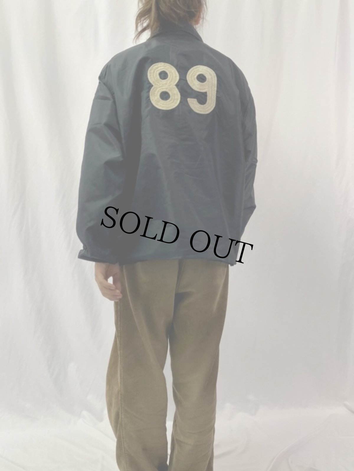 画像4: 80's "89" チェーン刺繍 ナイロンコーチジャケット XL (4)
