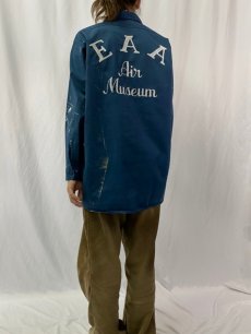 画像4: 90's Dickies USA製 "EAA Ain Museum" ペンキペイント ワークジャケット (4)