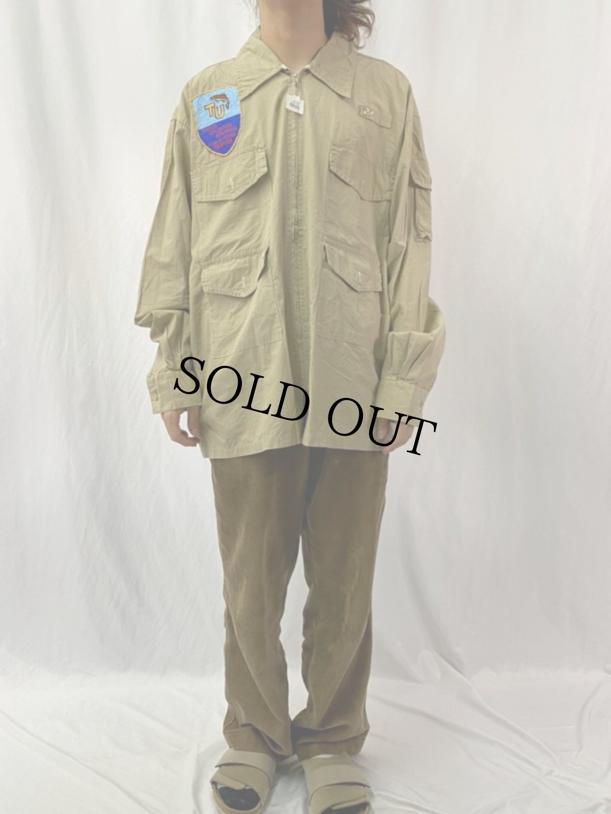 画像2: 70's GAME WINNER ワッペン付きハンティングジャケット XL (2)