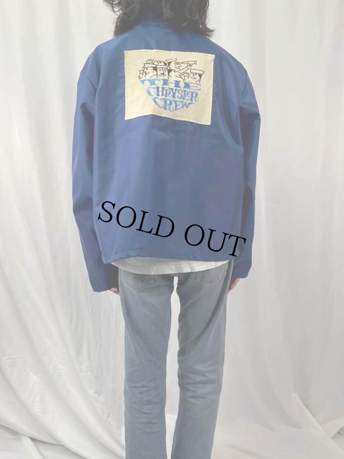 画像4: 70's Huqhes Hatcher Suffrin "THE CHRYSER CREW" パッチ付き ナイロンジャケット XL (4)