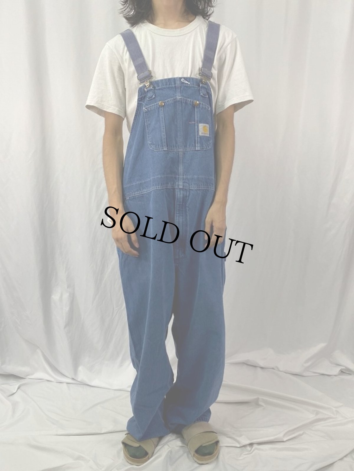 画像2: Carhartt デニムオーバーオール W51 (2)