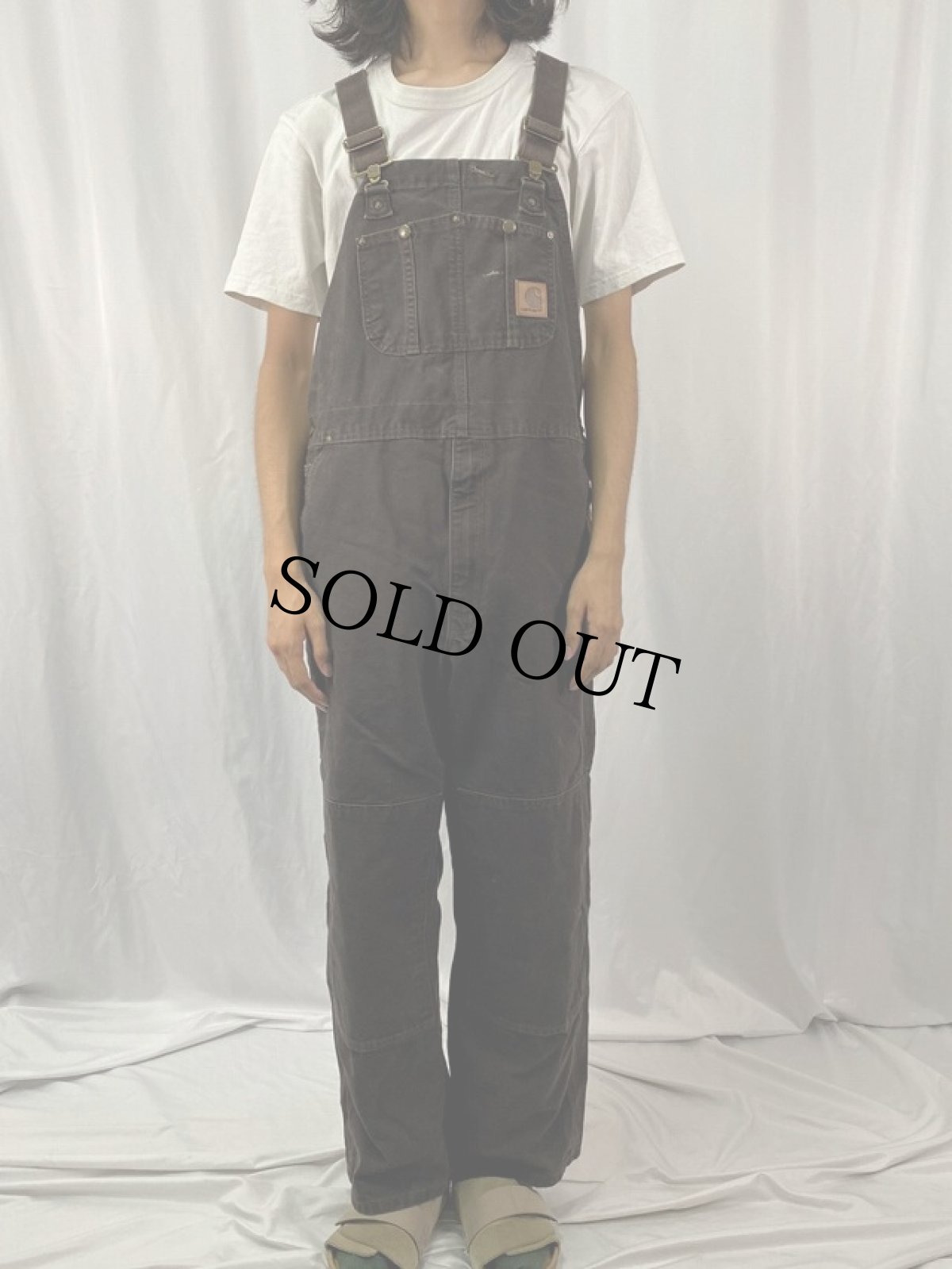 画像2: Carhartt ダブルニー ダックオーバーオール W41 (2)