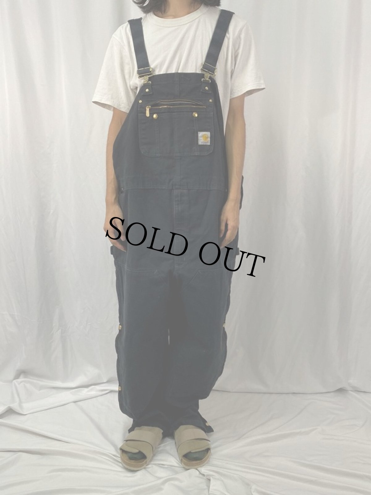 画像2: Carhartt ダブルニー ダックオーバーオール W48 (2)
