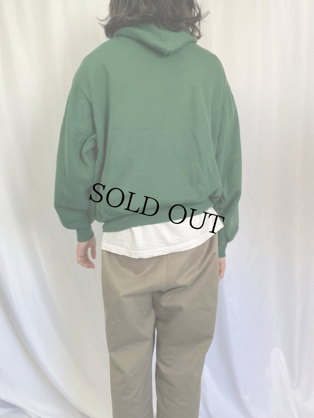 画像4: 80's Champion USA製 トリコタグ "WAYNE STATE UNIVERSITY" プリントスウェットフーディー XL (4)