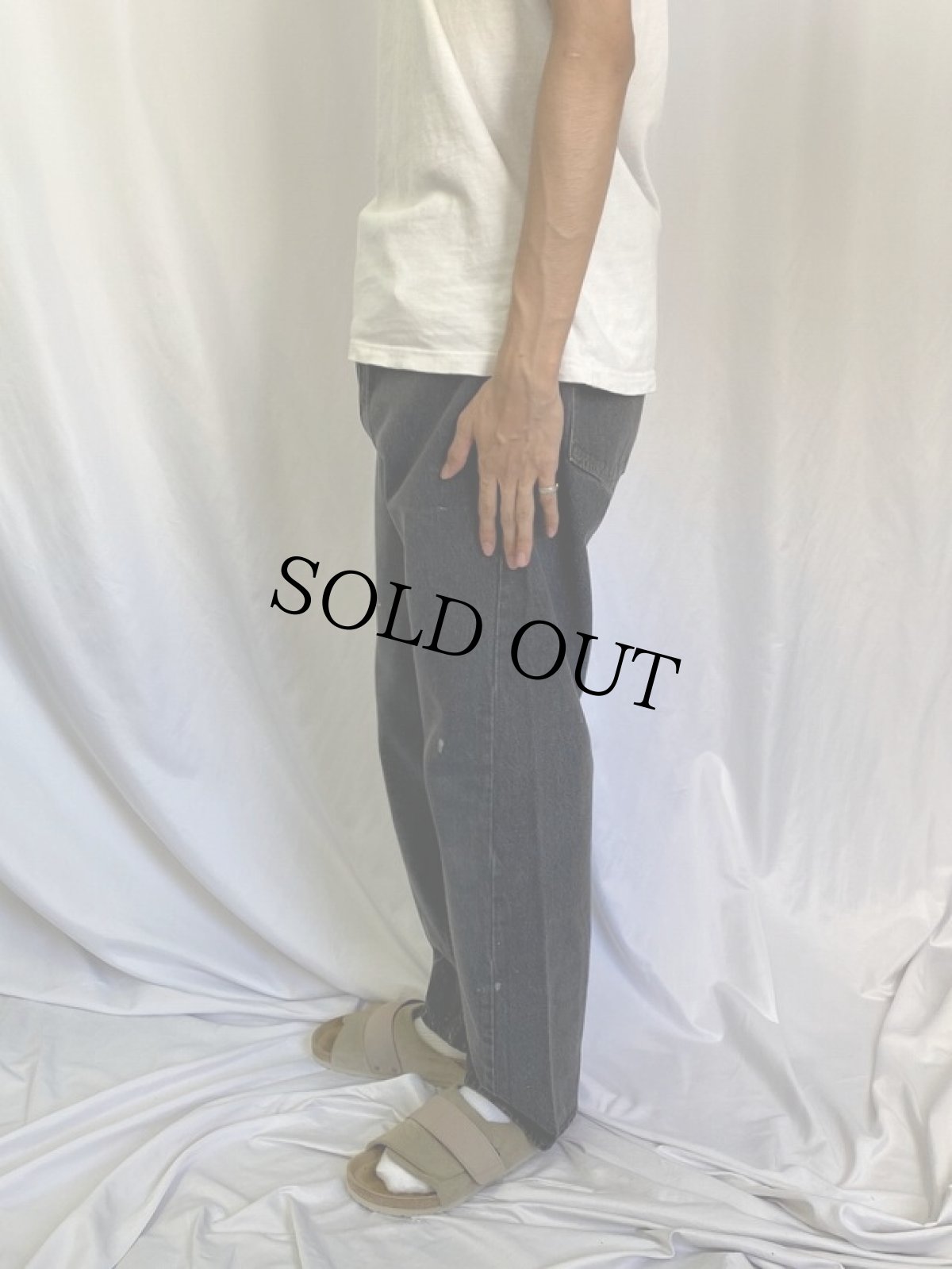 画像3: 90's Levi's 501 USA製 ブラックデニムパンツ W36 (3)