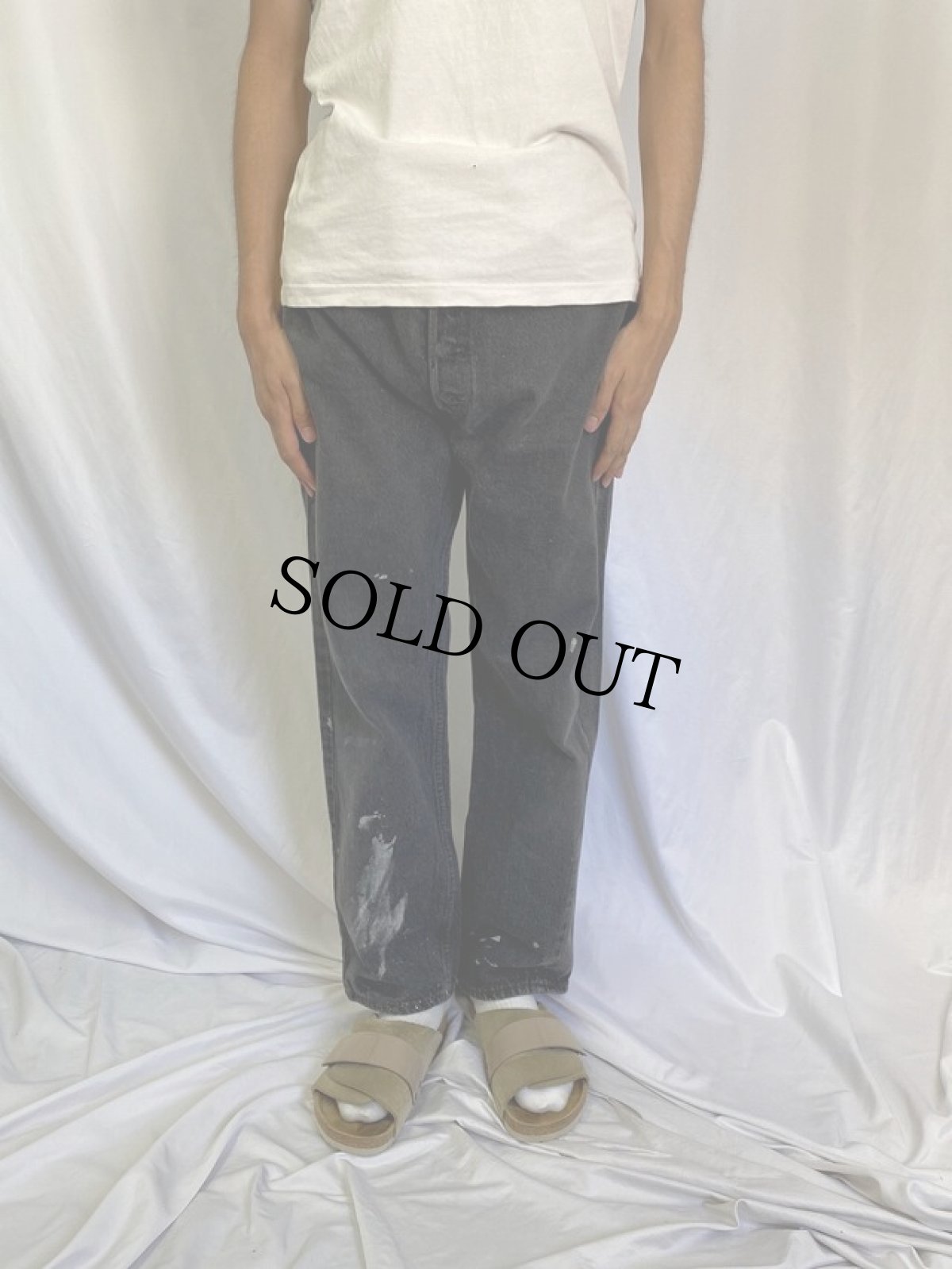 画像2: 90's Levi's 501 USA製 ブラックデニムパンツ W36 (2)