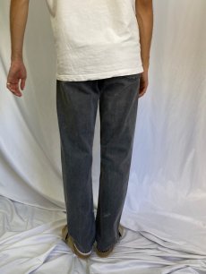 画像4: 80's Levi's 501 USA製 ペイント ブラックデニムパンツ W30 (4)