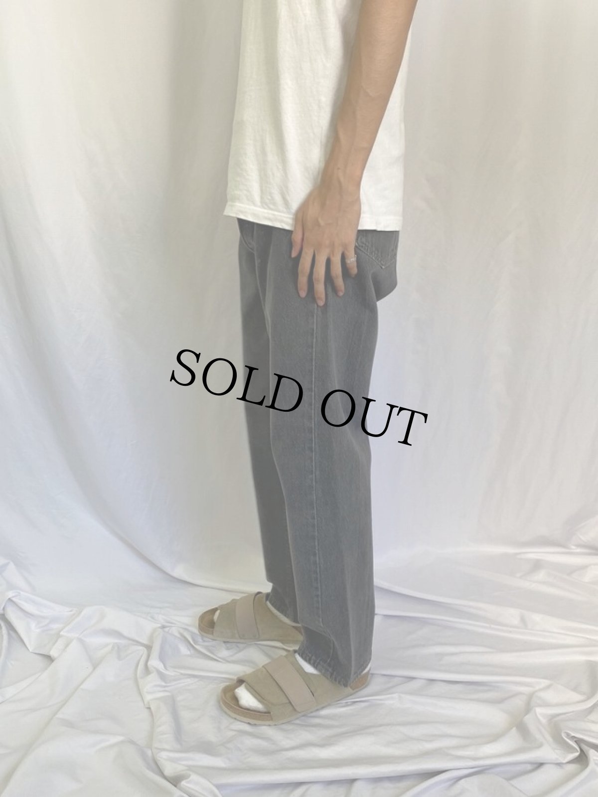 画像3: 90's Levi's 501 USA製 ブラックデニムパンツ W35 (3)