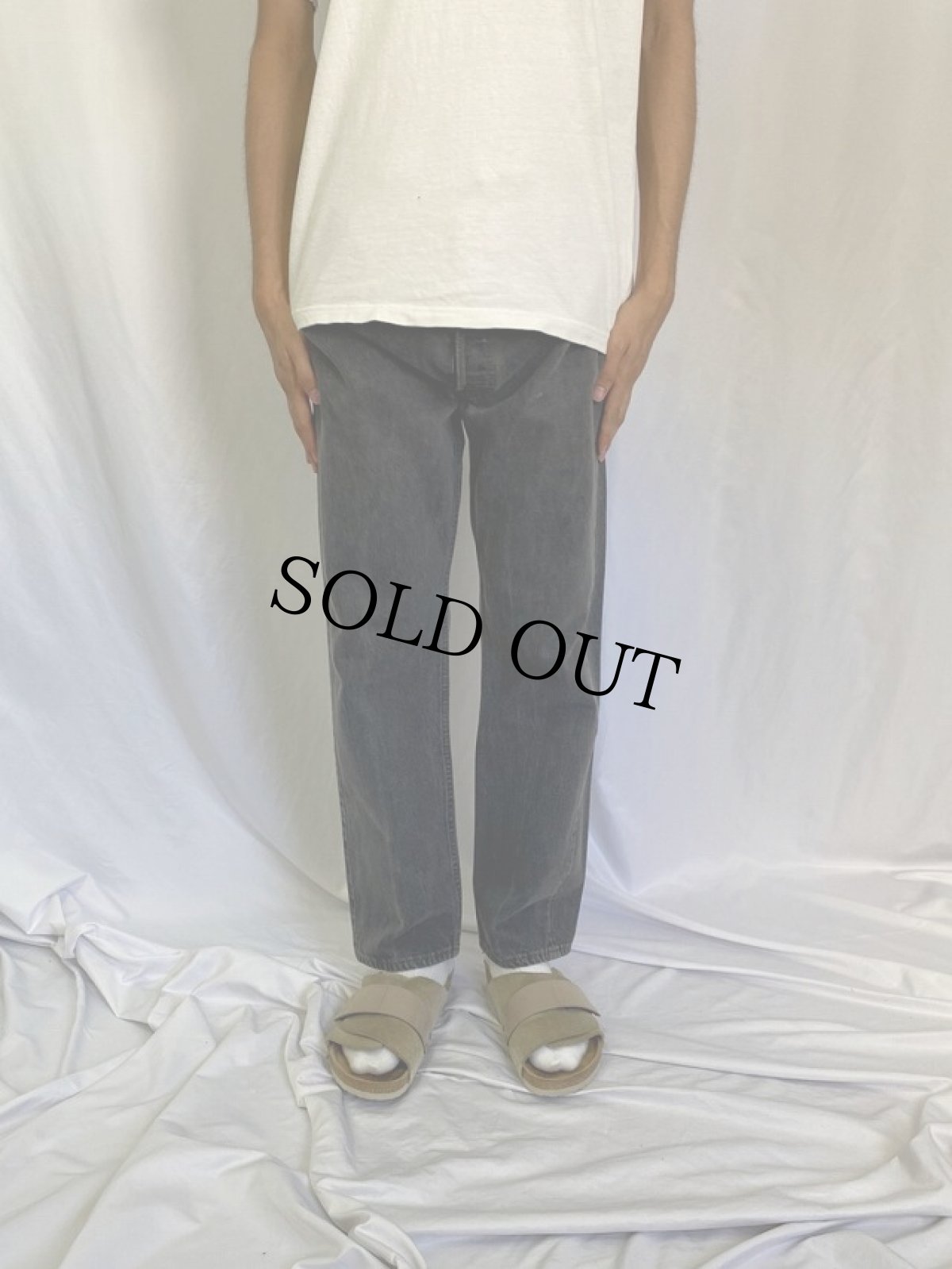 画像2: 90's Levi's 501 USA製 ブラックデニムパンツ W35 (2)