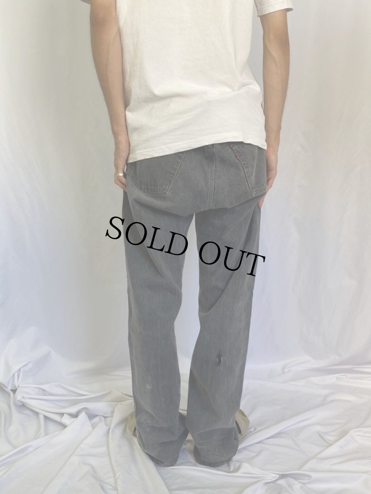 画像4: 80's Levi's 501 USA製 ブラックデニムパンツ W36 (4)