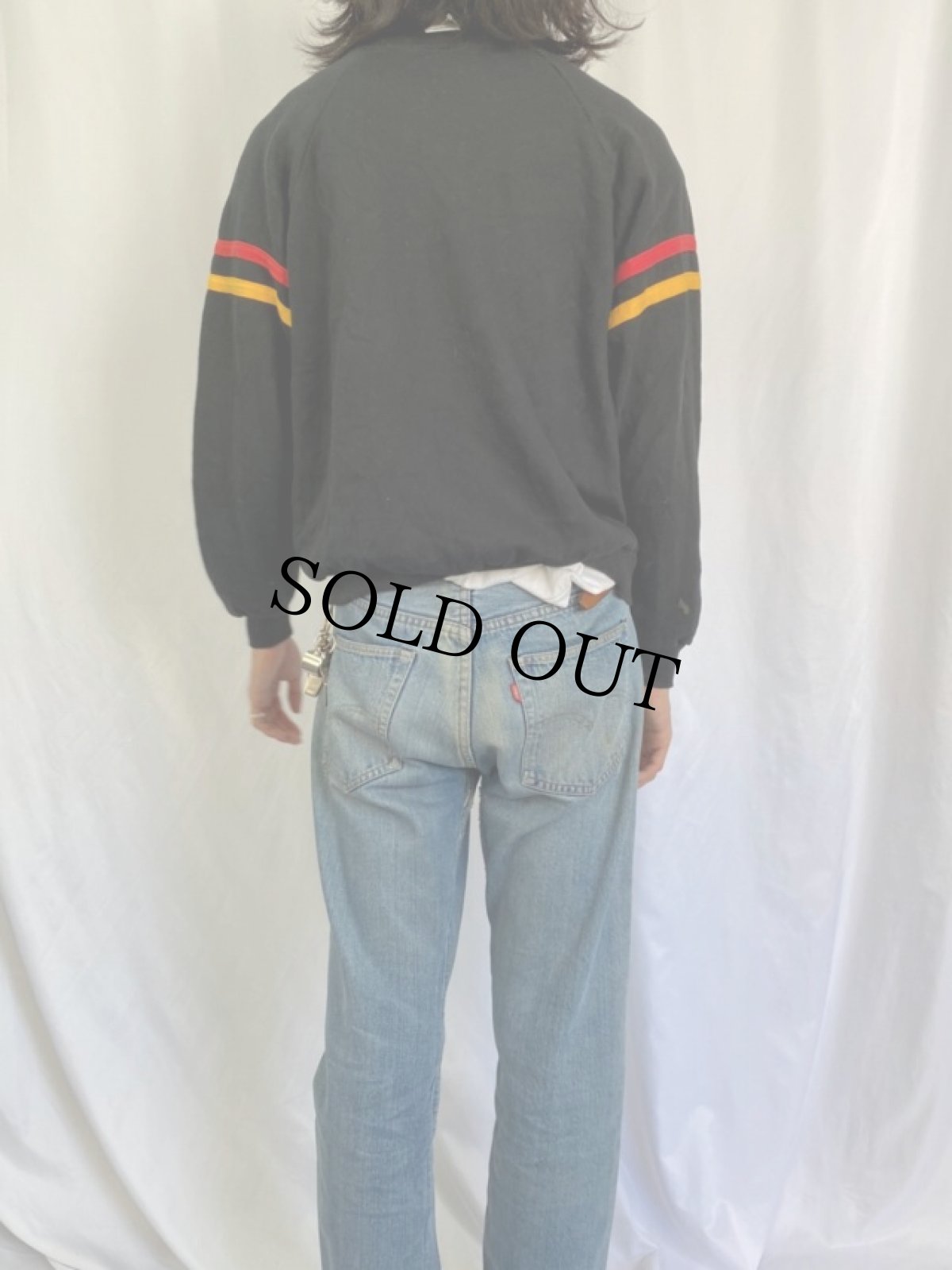 画像4: 80〜90's DISNEY MICKEY MOUSE フロッキープリントスウェット L (4)