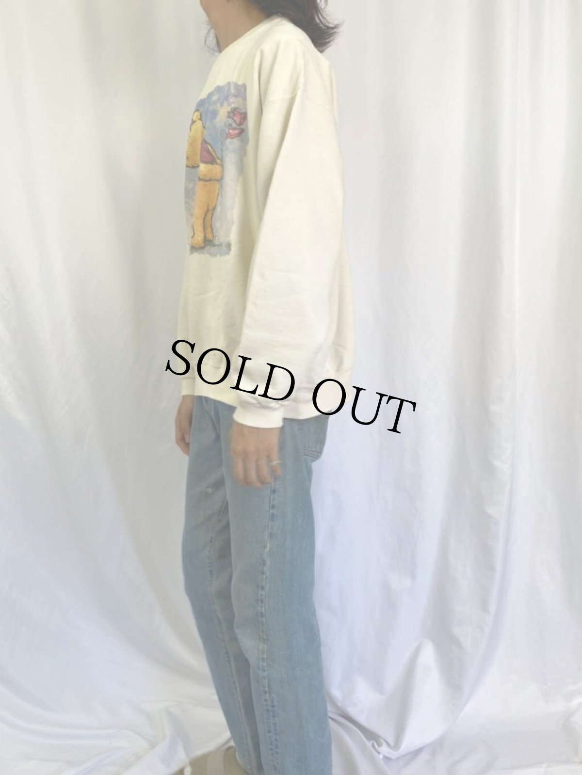 画像3: 90's Disney くまのプーさん USA製 キャラクタープリントスウェット XL (3)