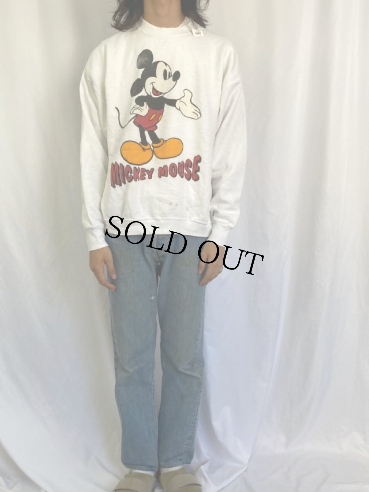 画像2: 90's Disney MICKEY MOUSE キャラクタープリントスウェット (2)