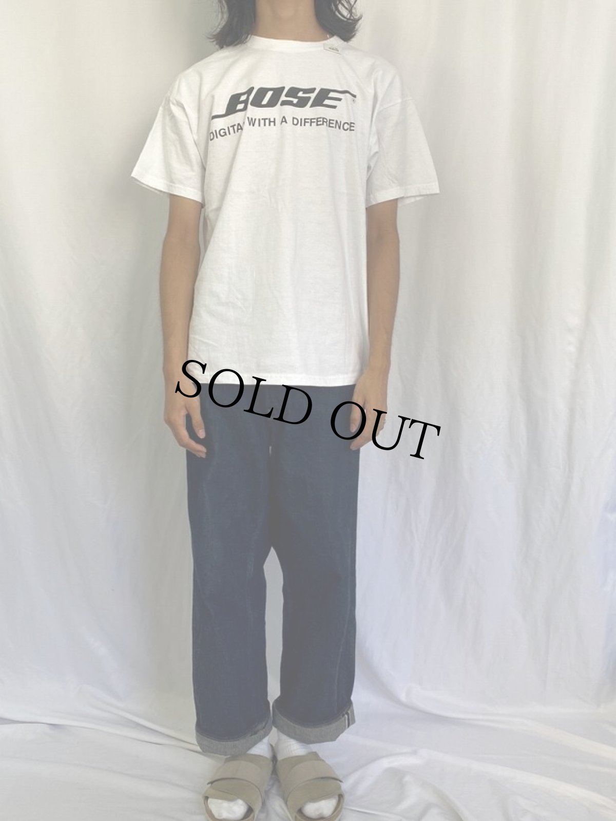 画像2: BOSE 音響機器メーカー ロゴプリントTシャツ XL (2)